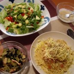 海老の殻から作ったソースのパスタ。 海老の殻から作ったソースのパスタ。