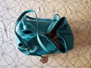 Pelletteria
Venetaのターコイズブルーのトートバッグ。