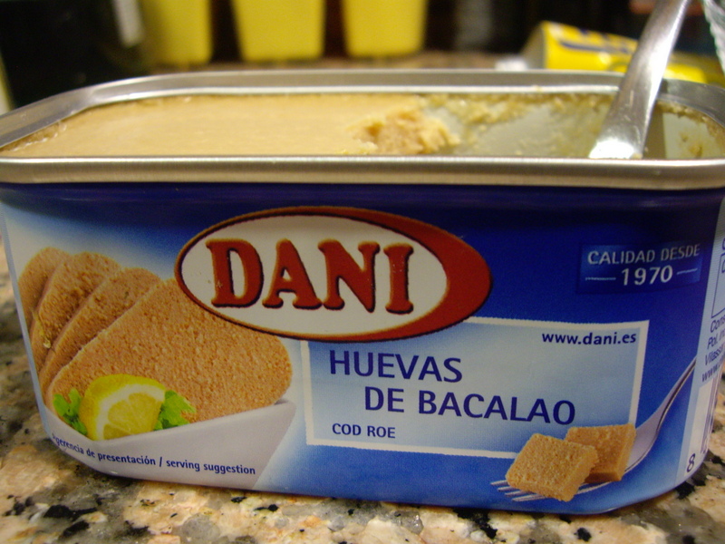 DANIというメーカーのHuevas de Bacalao（ウエバス・デ・バカラオ）タラの卵、まさしくたらこです。