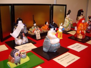 日本人形の展示。触ってよいお人形も置いてありました。親切！