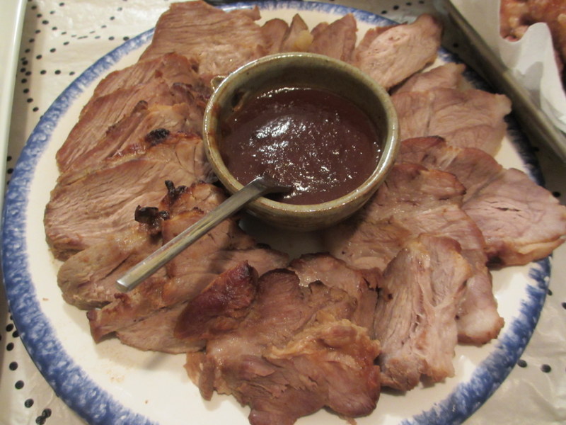 ニンニク味噌風味の焼き豚。