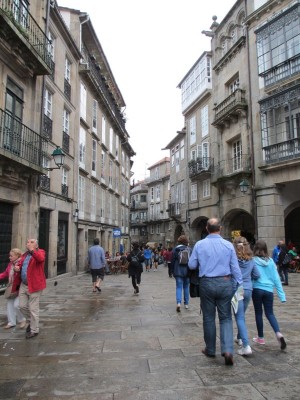 サンティアゴ・デ・コンポステーラの旧市街。