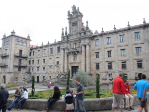 サンティアゴ・デ・コンポステーラのカテドラル裏手の建物。
