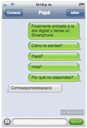 スペイン語のおもしろ携帯メッセージ。