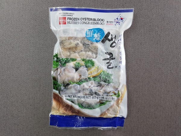 韓国産の冷凍牡蠣。